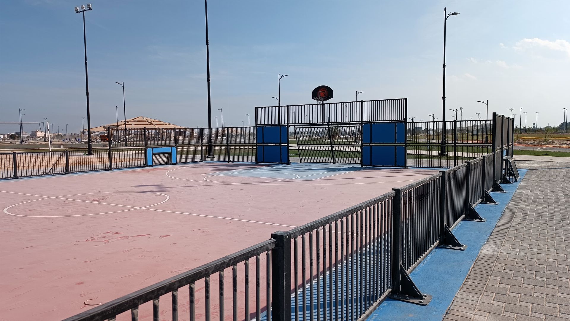 Open-air sports and game court